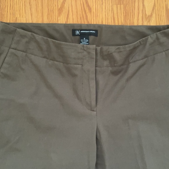 INC Army Green Straight Leg Ankle Pants Size 8 - Picture 4 of 10